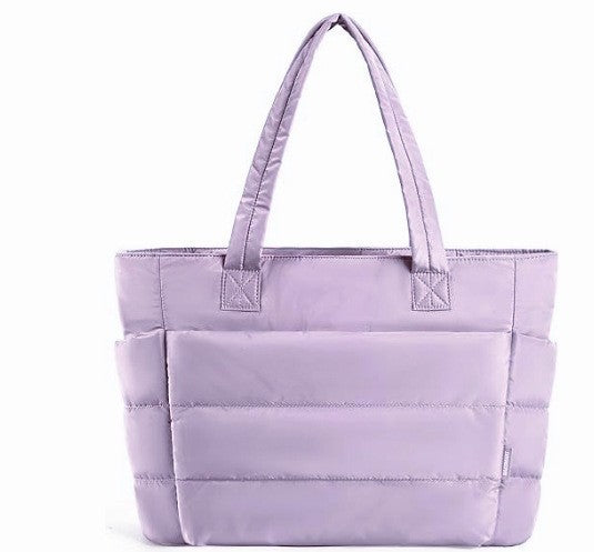 Cross-border hot in stock wholesale fashion casual women's handbag, lightweight fluffy tote bag, suitable for travel and so on