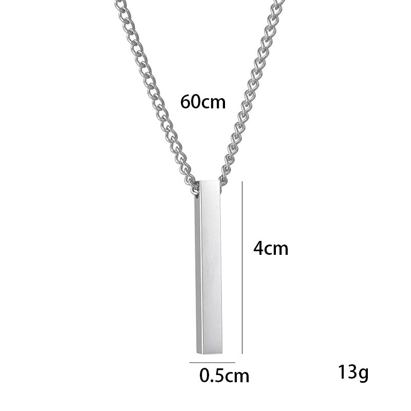 European and American Minimalist Geometric Pendant Long Necklace