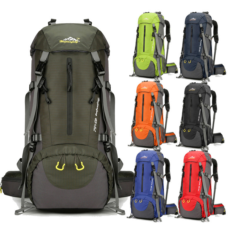 Cross-border outdoor sports large capacity climbing backpack multi-functional waterproof travel bag wear-resistant burden-reducing hiking hiking backpack