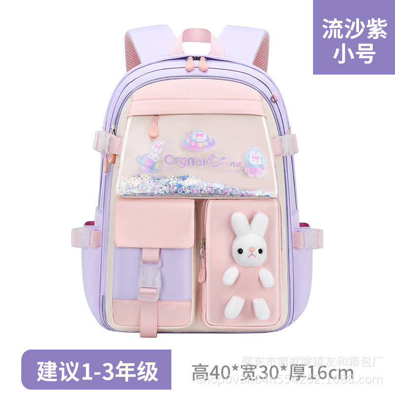 Cross-border bag new primary school student schoolbag lightweight backpacks women's backpack children's backpack wholesale bag leather bag