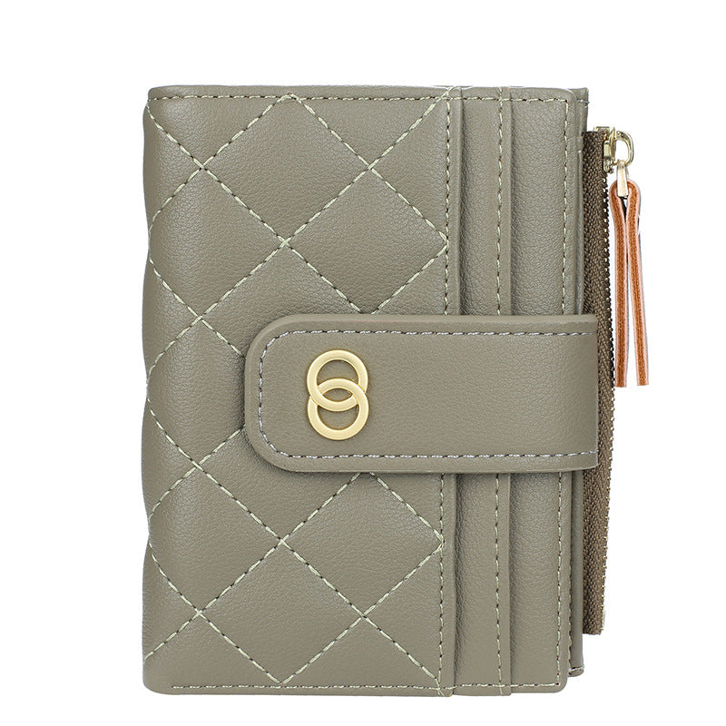 Women's short wallet baellerry zipper small wallet Korean new driving license holder vertical coin purse women