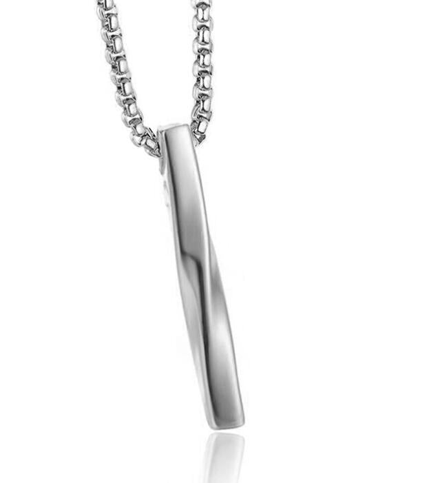 European and American stainless steel geometric pendant necklace