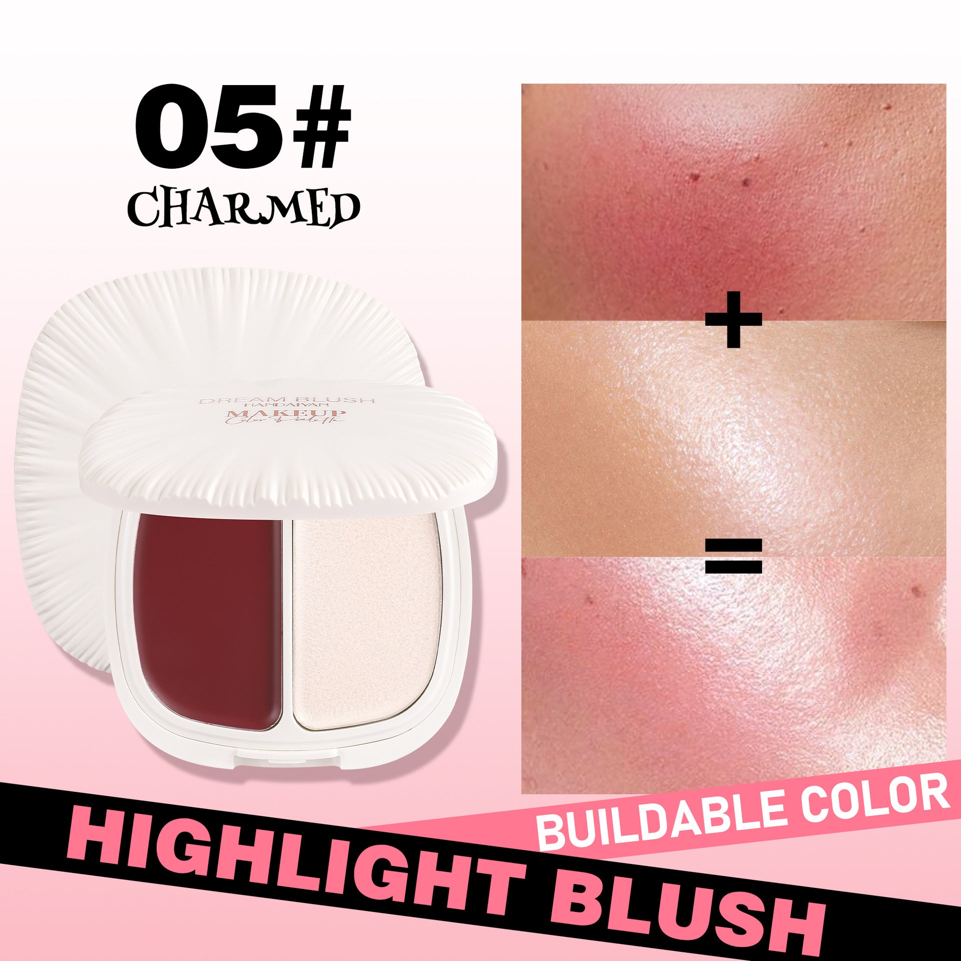 In stock blush highlight 2-in-1 TK Xi Yin hot sale High Texture handaiyan exclusive for cross-border 6 colors blush