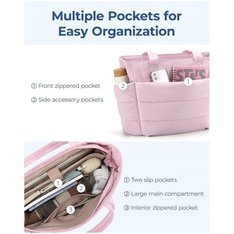 Cross-border hot in stock wholesale fashion casual women's handbag, lightweight fluffy tote bag, suitable for travel and so on