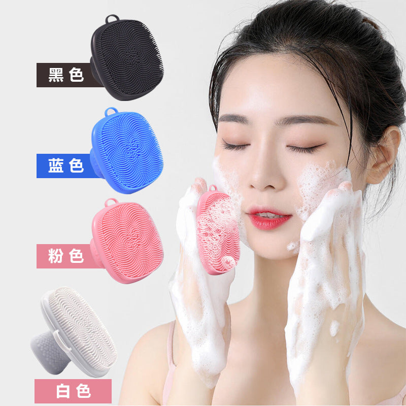 Cross-border Amazon silicone face cleansing brush pore cleaning blackhead removal facial brush soft hair beauty cleansing silicone brush