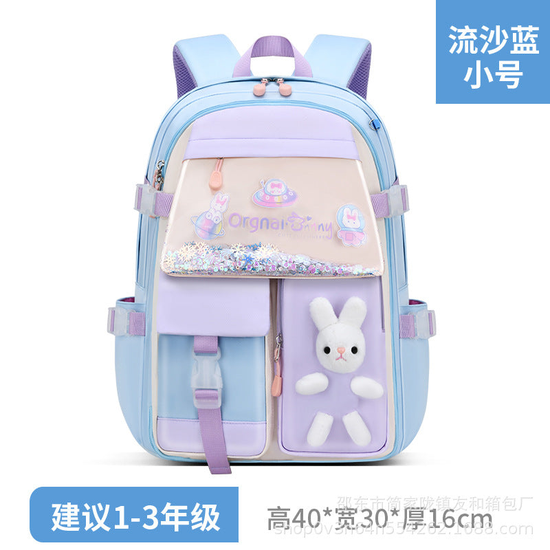 Cross-border bag new primary school student schoolbag lightweight backpacks women's backpack children's backpack wholesale bag leather bag