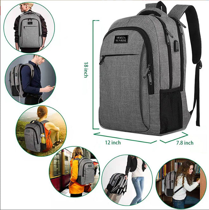 Cross-border new arrival multifunctional business usb charging backpack computer bag backpack travel & Outdoor men and women