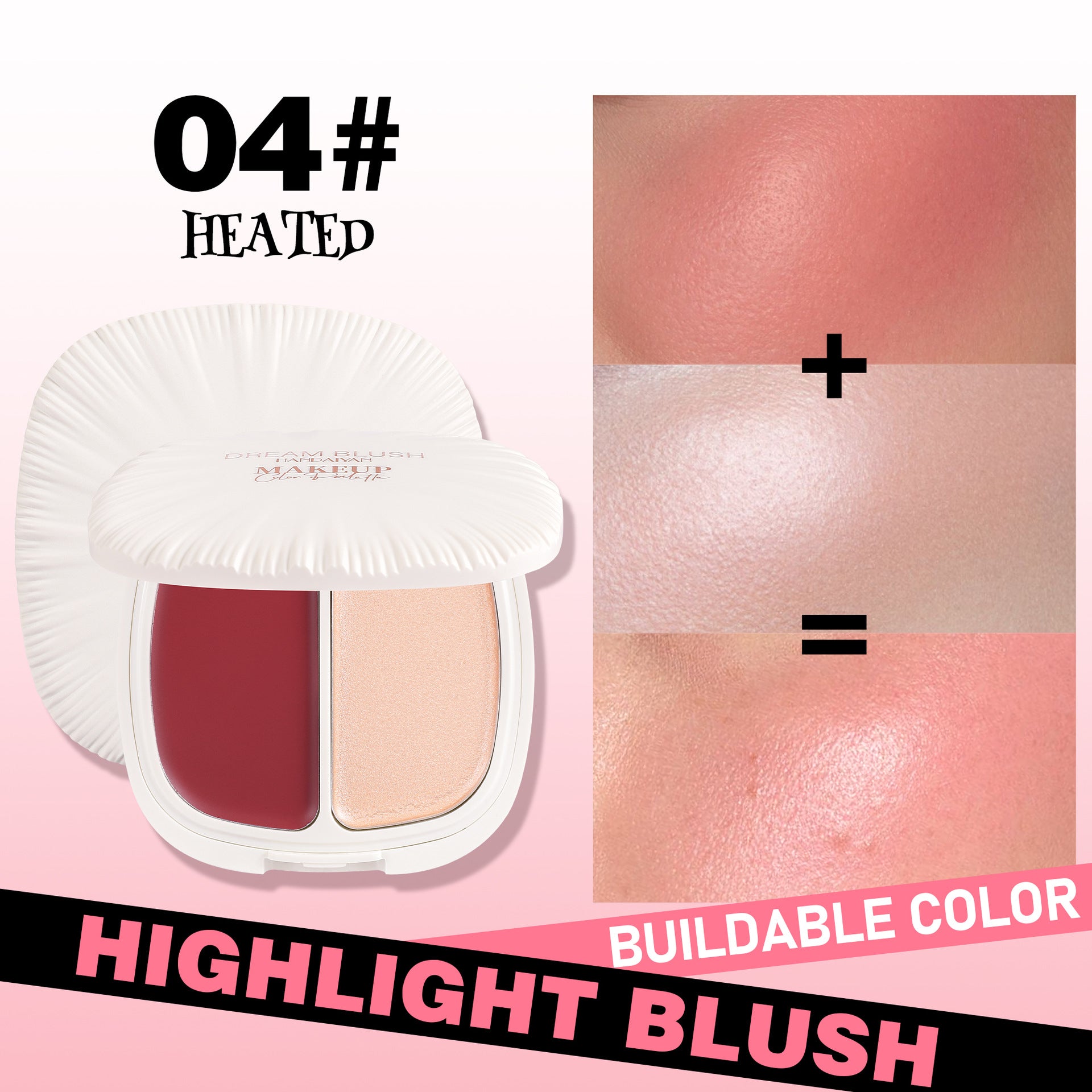 In stock blush highlight 2-in-1 TK Xi Yin hot sale High Texture handaiyan exclusive for cross-border 6 colors blush