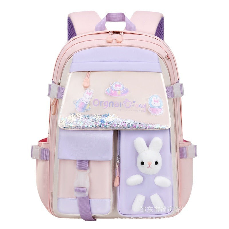 Cross-border bag new primary school student schoolbag lightweight backpacks women's backpack children's backpack wholesale bag leather bag