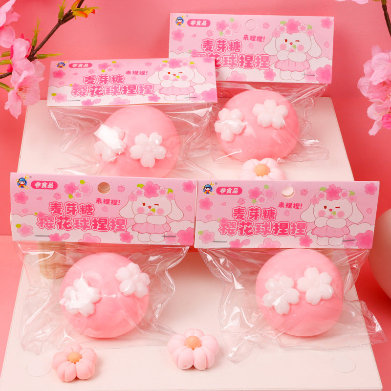 Simulation malt sugar ball pinch fluid pudding squeezing toy decompression pressure reduction toy pinch vent ball in stock wholesale