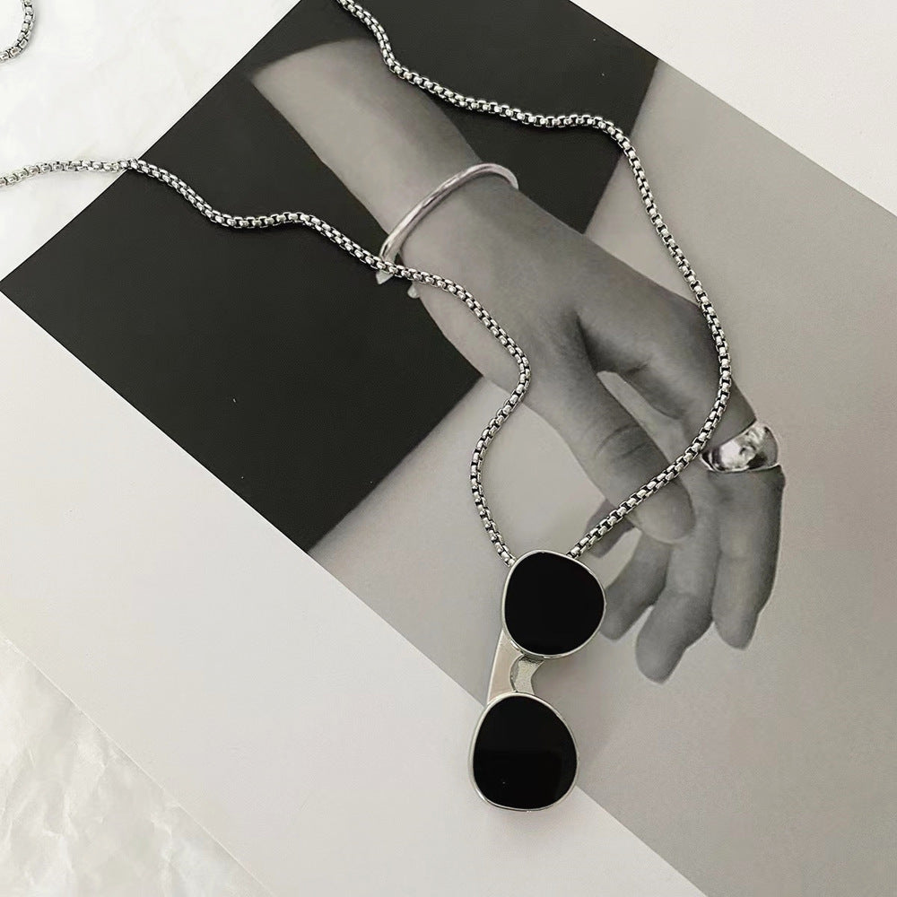 Titanium Steel Necklace Minimalist Pendant Unisex