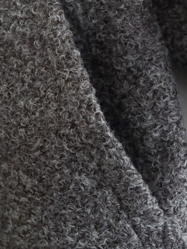 Loose casual jacket street Y2K stand collar concealed button jacket