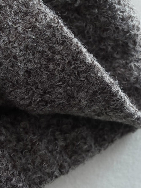 Loose casual jacket street Y2K stand collar concealed button jacket