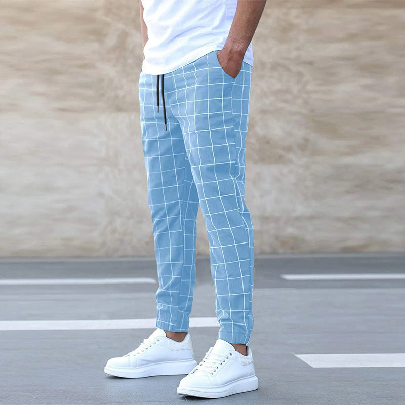 Plaid Casual Trousers