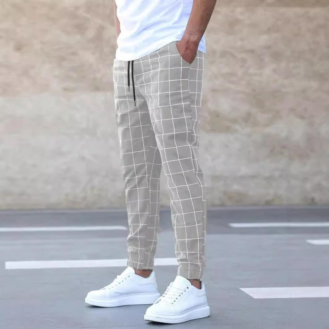 Plaid Casual Trousers