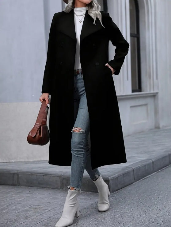 Woolen Fashion Casual Long Coat