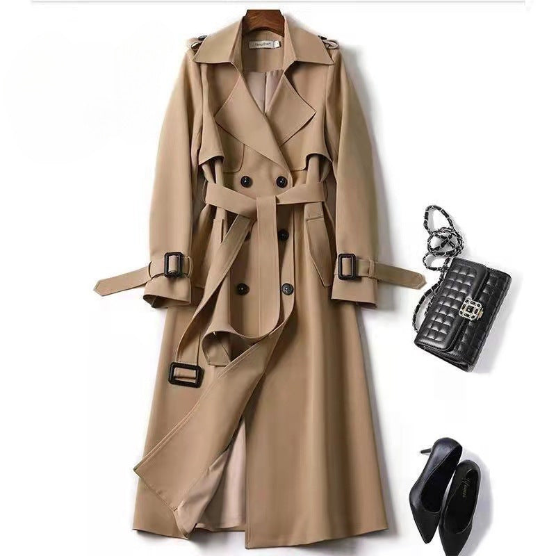 British Wind Coat Over The Knee Coat