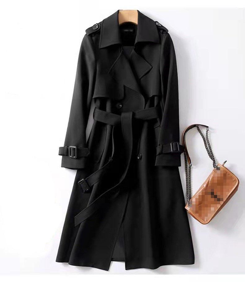 British Wind Coat Over The Knee Coat