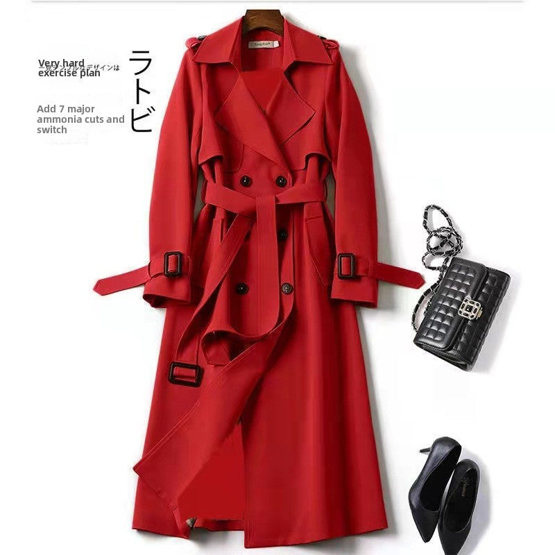 British Wind Coat Over The Knee Coat