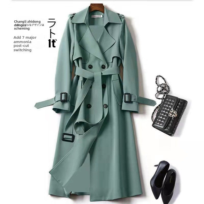 British Wind Coat Over The Knee Coat