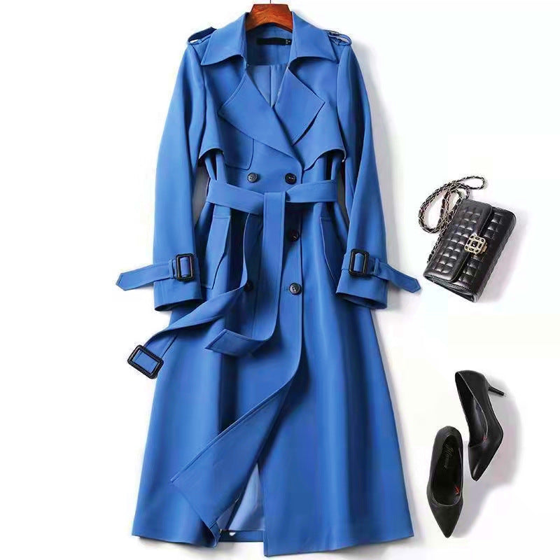 British Wind Coat Over The Knee Coat