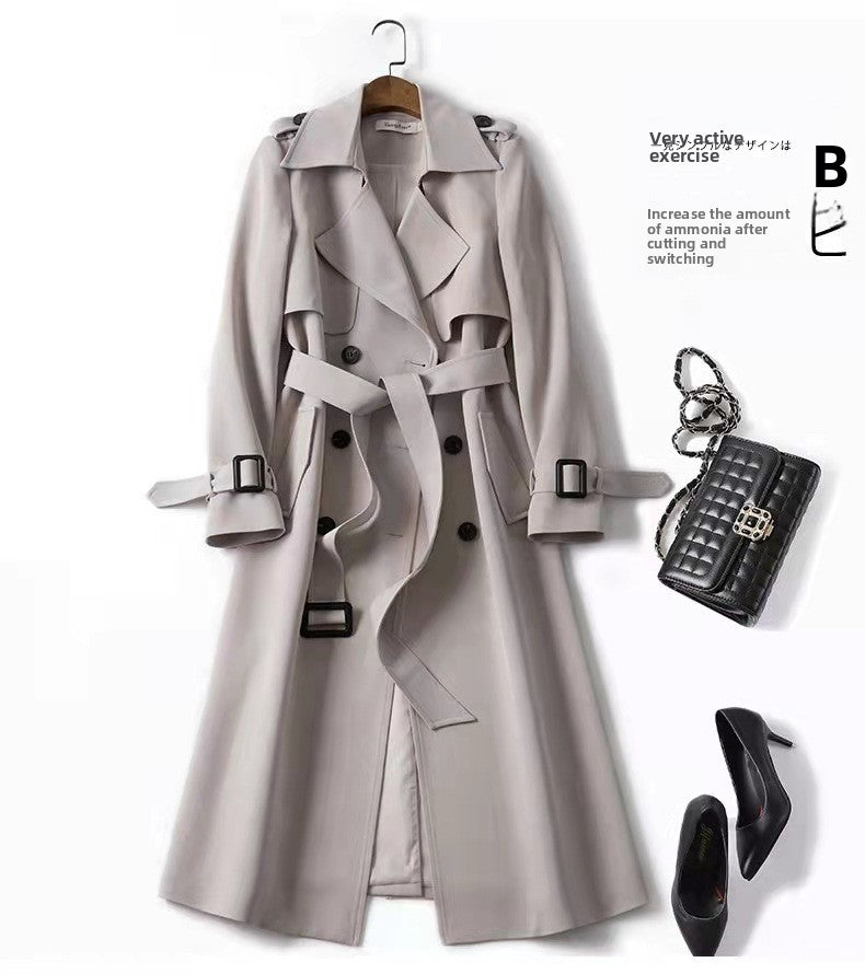 British Wind Coat Over The Knee Coat
