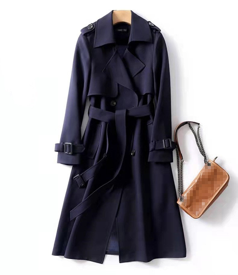 British Wind Coat Over The Knee Coat