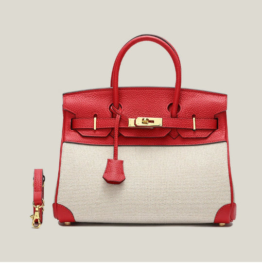 Colorblock Leather Tote