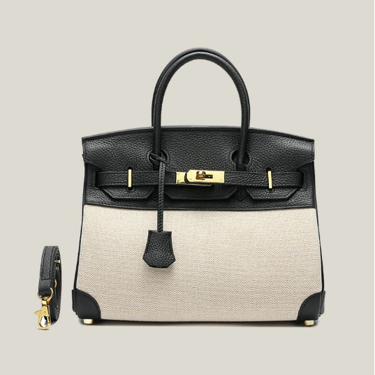 Colorblock Leather Tote