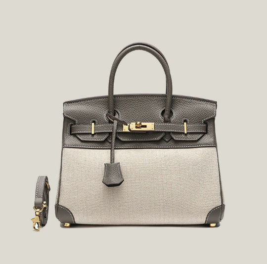 Colorblock Leather Tote