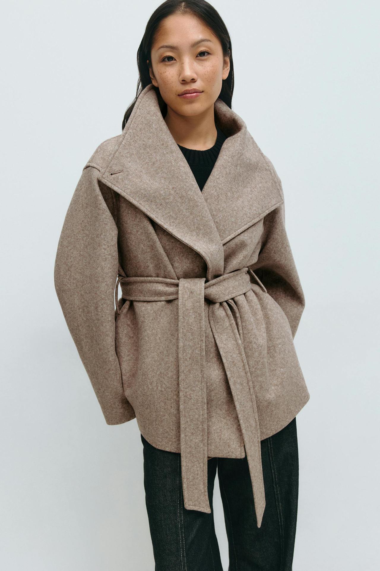 Vertical Collar Double-Face Coat
