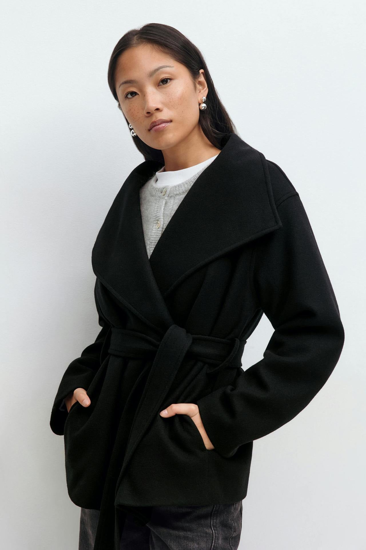 Vertical Collar Double-Face Coat