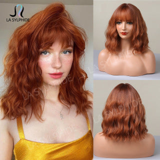 Short Curly Hair With Neat Bangs