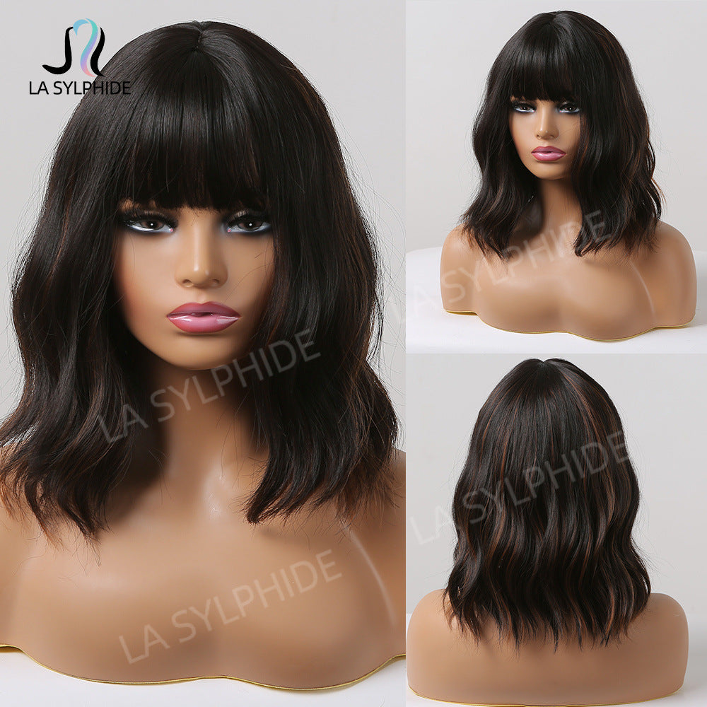 Short Curly Hair With Neat Bangs