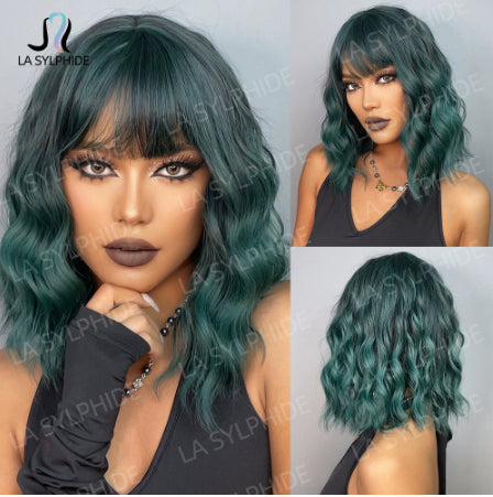 Short Curly Hair With Neat Bangs