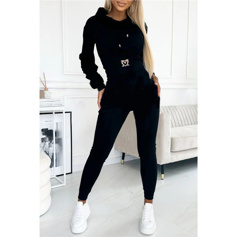 Belted Casual Sports Suit