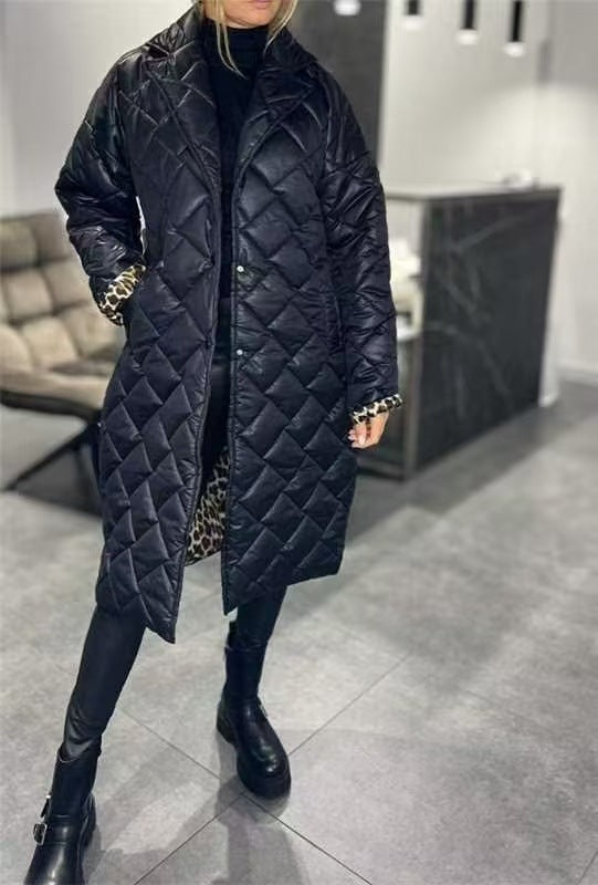 Rhomboid Loose Cotton-padded Coat