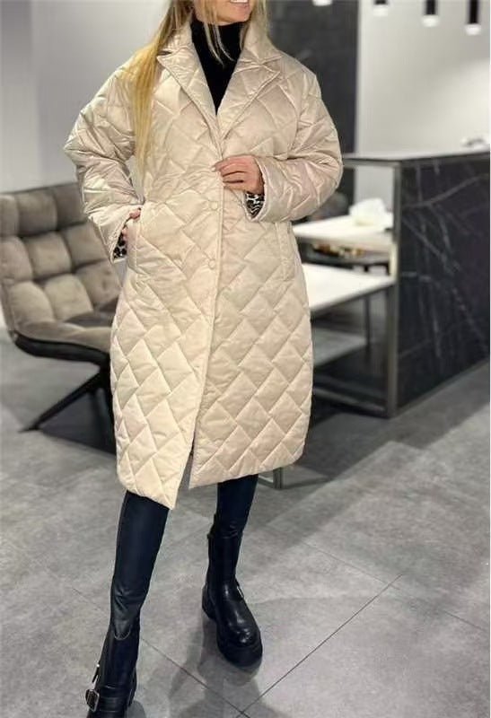 Rhomboid Loose Cotton-padded Coat