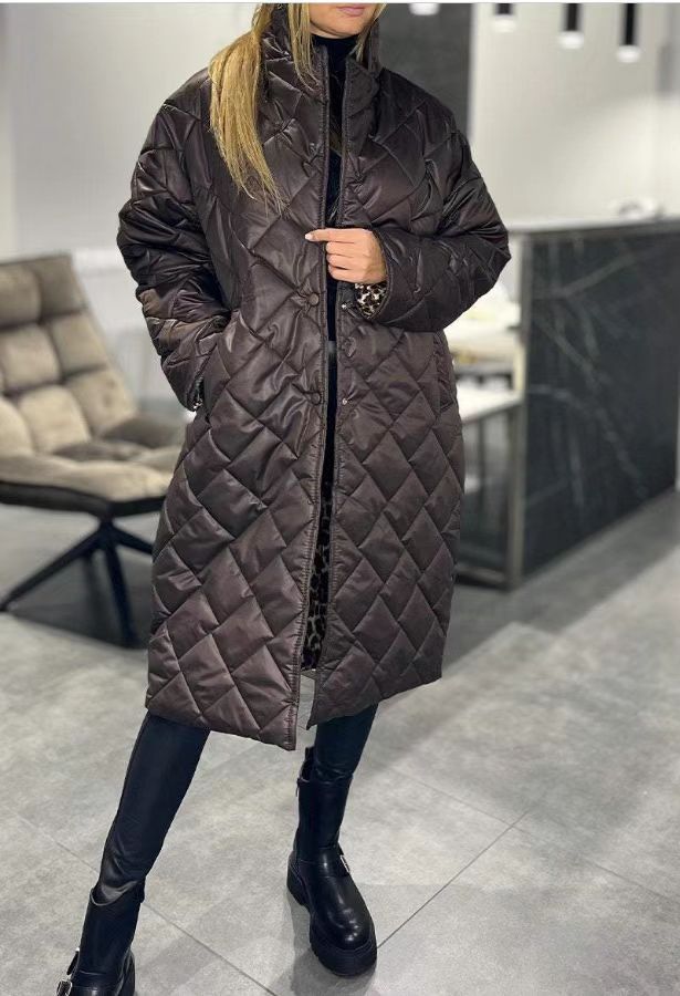 Rhomboid Loose Cotton-padded Coat