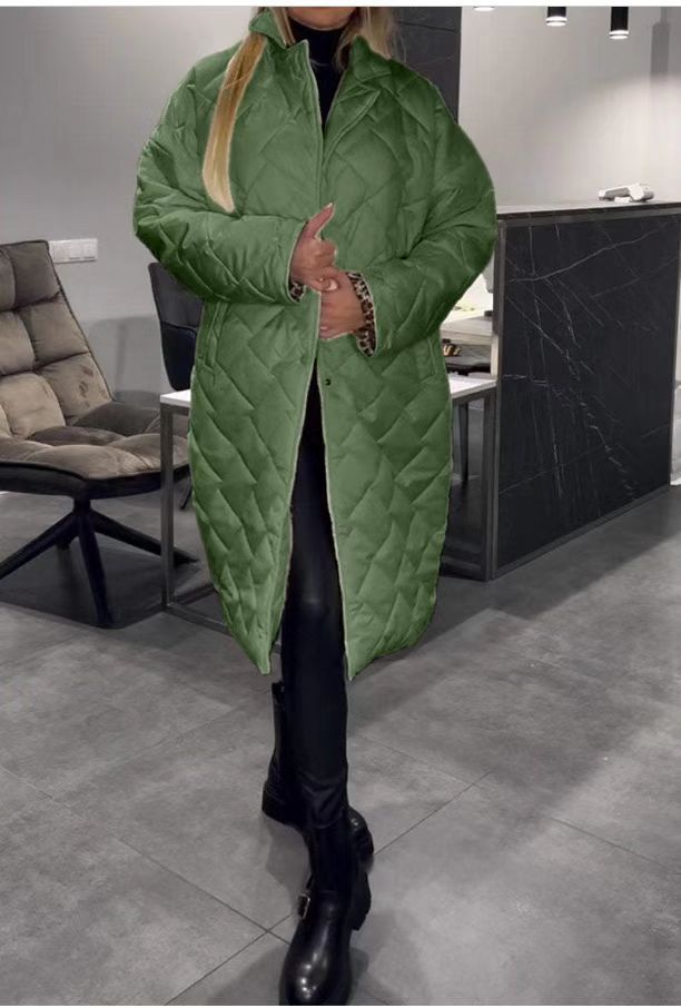 Rhomboid Loose Cotton-padded Coat