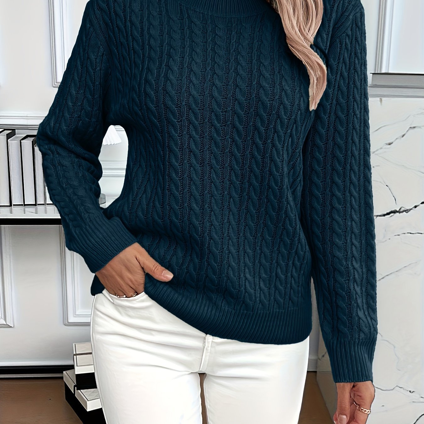 Round Neck Twist Sweater