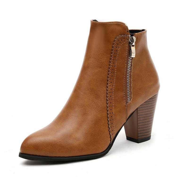 Thick Side Zip Martin Boots