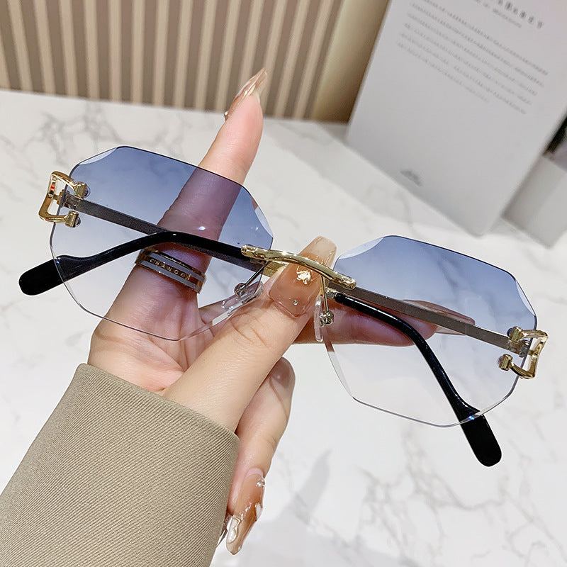 Frameless Metal Sunglasses