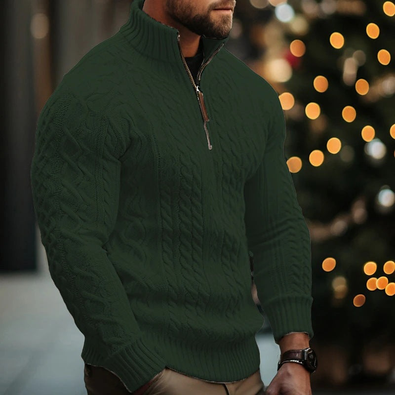 Men'S Sweater Half Zip Coat