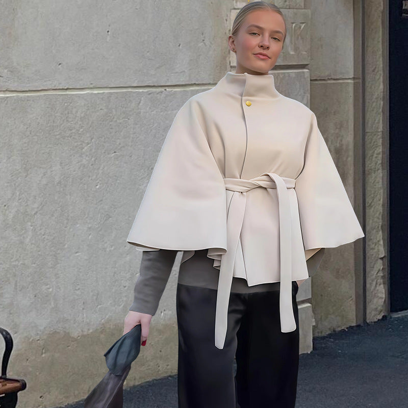 Women'S Strap Button Jacket Coat