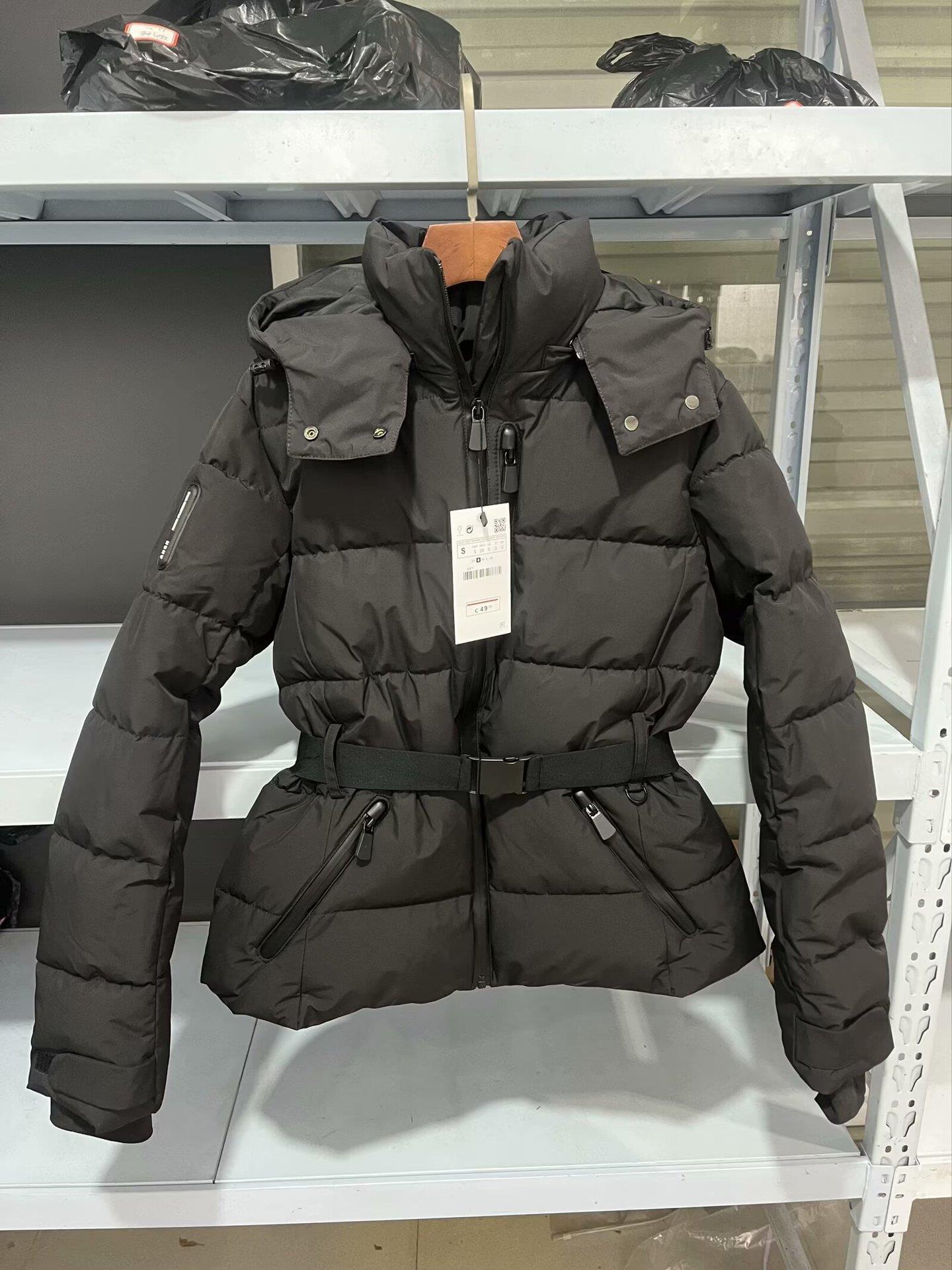 Hooded Cotton-Padded Jacket With Belt