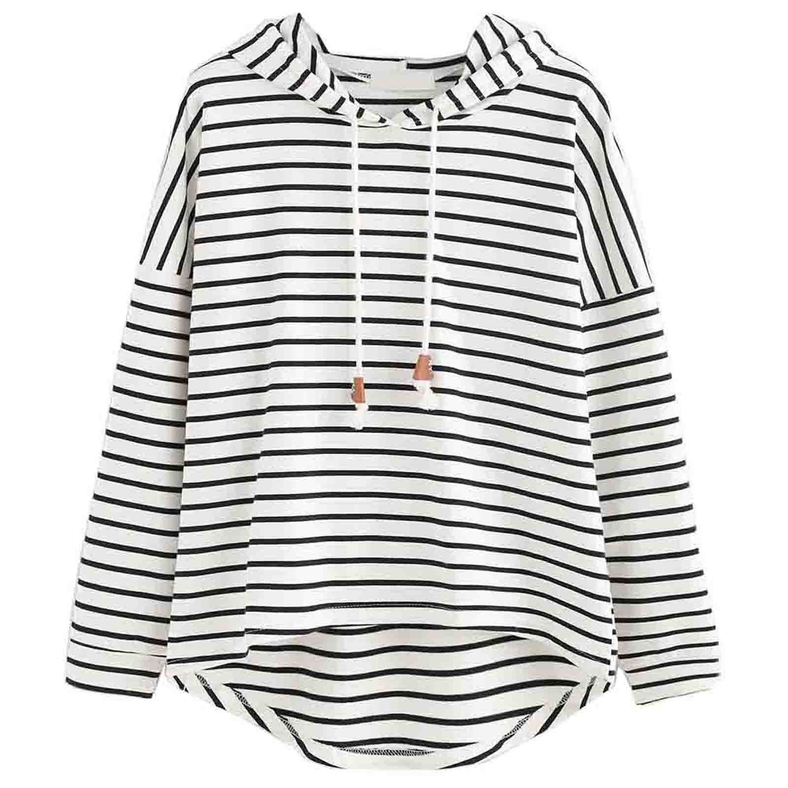Striped Loose Hoodie