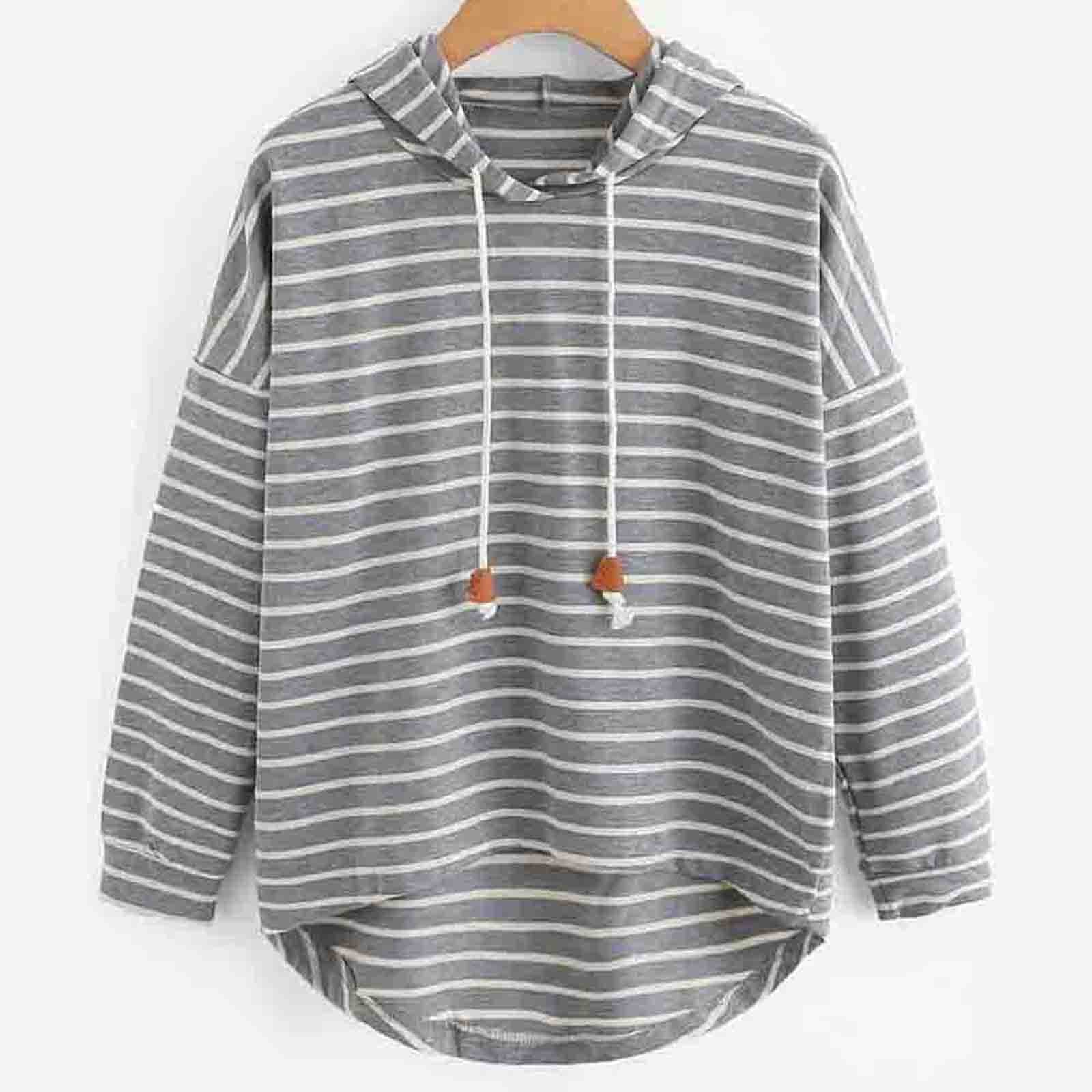 Striped Loose Hoodie
