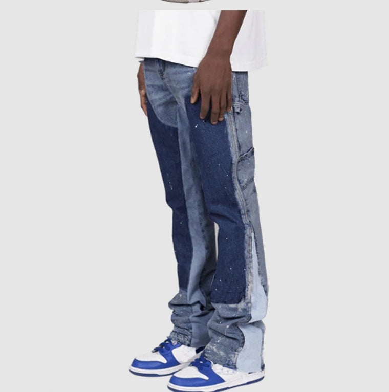 Flare Denim Straight Trousers