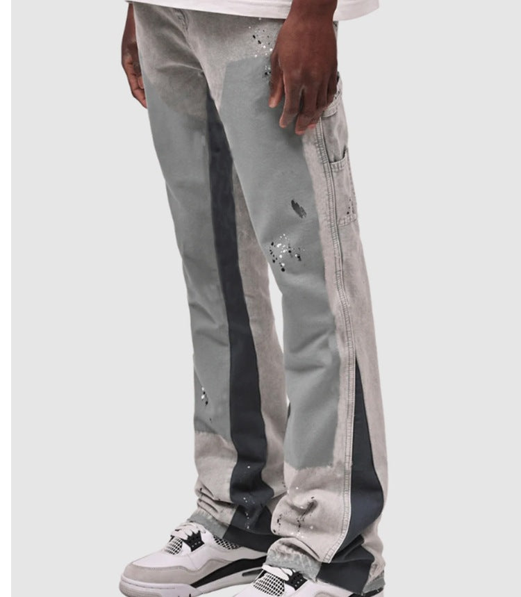 Flare Denim Straight Trousers